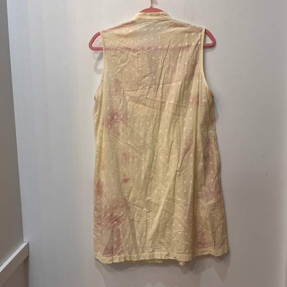 ivy Jane sleeveless ivory embroidered flower dress v neck size Large - Picture 10 of 10